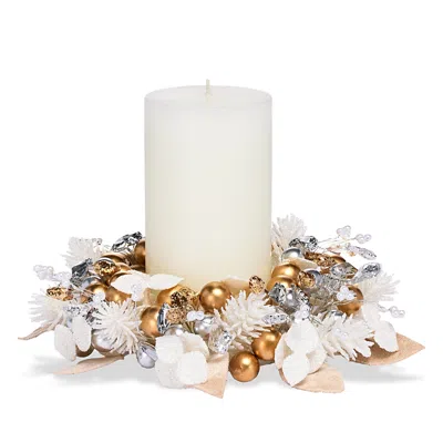 Salzburg Creations 4 Brilliant Frost Candle Wreath Ring In Multi
