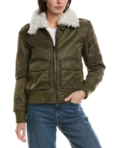 SAM SAM. AMELIA SHEARLING-TRIM COAT