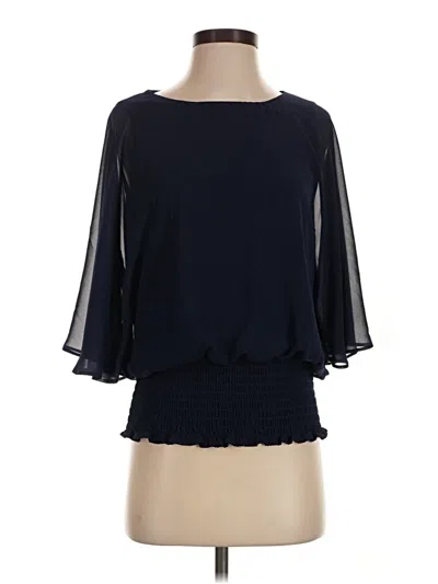 Pre-owned Sam & Jess 3/4 Sleeve Blouse In Blue