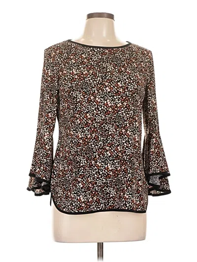 Pre-owned Sam & Jess 3/4 Sleeve Blouse In Brown