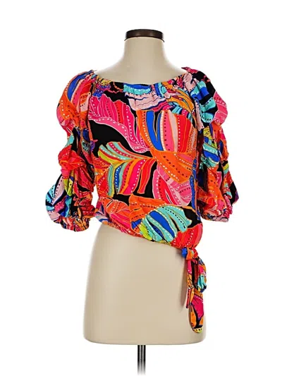 Pre-owned Sam & Jess 3/4 Sleeve Blouse In Orange