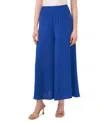 Sam & Jess Petite Crinkle Smocked-waist Wide-leg Pants In Deep Royal