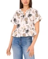Sam & Jess Sam Jess Womens Printed Cotton Peplum Shirt Pant In White