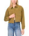 Sam & Jess Sam Jess Womens V Neck Cropped Jacket Ponte Wide Leg Pants In Green