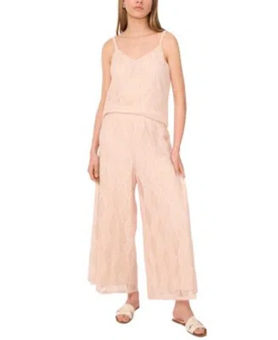 Sam & Jess Sam Jess Womens V Neck Lace Top Wide Leg Pants In Brown