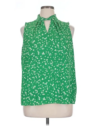 Pre-owned Sam & Jess Sleeveless Blouse In Green