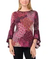 Sam & Jess Women's Bell-sleeve Top In Multi