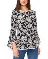 Sam & Jess Women's Bell-sleeve Top In Black