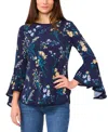 Sam & Jess Women's Bell-sleeve Top In Symphonic Sunset