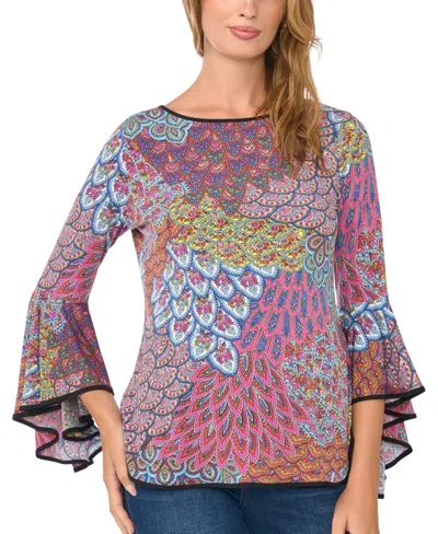 Sam & Jess Women's Bell-sleeve Top In Multi