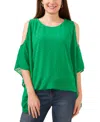 Sam & Jess Womens Round Neck Dressy Cold Shoulder In Lush Green