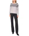 Sam & Jess Women's Cozy Fairisle Sweater In Gray