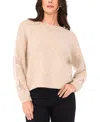 Sam & Jess Women's Crewneck Star Pattern Sweater In Neutral
