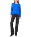Sam & Jess Women's Embellished Pearl Crewneck Sweater In Blue