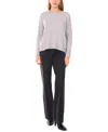 Sam & Jess Women's Embellished Pearl Crewneck Sweater In Gray