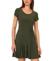 Sam & Jess Women's Godet String-belt Dress In Green