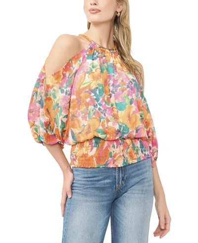 Sam & Jess Women's Halter Neck Long-sleeve Top In Multi