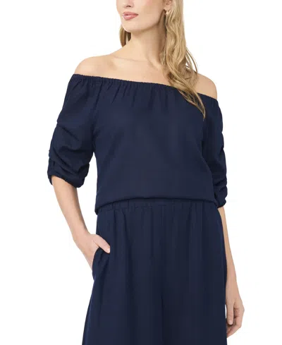 Sam & Jess Women's Off-the-shoulder Top In Blue