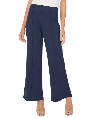 Sam & Jess Women's Ponte Wide Leg Pants In Animal Print