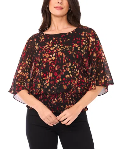 Sam & Jess Women's Smocked-waist Top In Multi