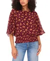 Sam & Jess Women's Smocked-waist Top In Multi