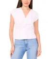 Sam & Jess Women's V-neck Twist-front Short Sleeve Top