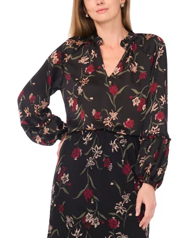 Sam & Jess Women's Tie Hem Floral Top In Multi