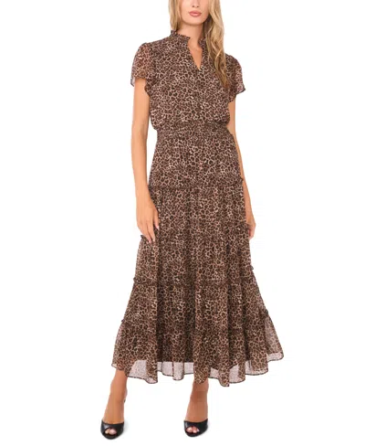 Sam & Jess Women's Tiered Maxi Dress In Brown