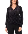 Sam & Jess Women's V-neck Wrap Top In Black