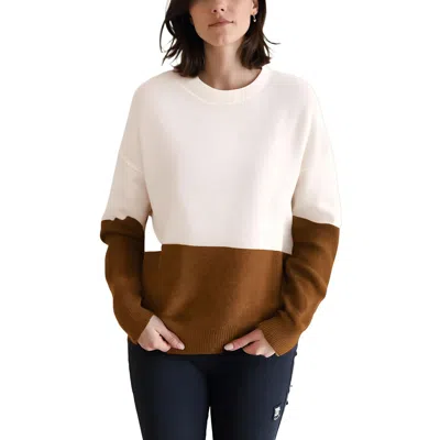 Sam & Jess Womens Colorblock Knit Crewneck Sweater In Multi