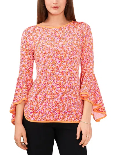 Sam & Jess Womens Floral Bell Sleeve Blouse In Multi