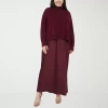Sam & Jess Womens Plus Long Sleeve Sweater Dress Set In Red