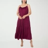 Sam & Jess Womens Plus Sleeveless Maxi Dress In Purple