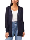 Sam & Jess Womens Sheer Open Front Cardigan Sweater In Blue
