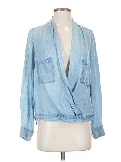 Pre-owned Sam & Lavi 3/4 Sleeve Blouse In Blue