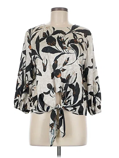 Pre-owned Sam & Lavi 3/4 Sleeve Blouse In Ivory