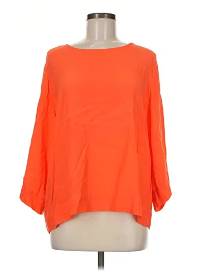 Pre-owned Sam & Lavi 3/4 Sleeve Blouse In Orange