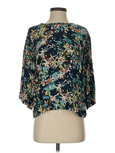 Pre-owned Sam & Lavi 3/4 Sleeve Blouse In Teal