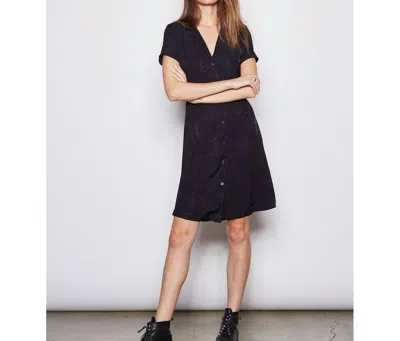 Sam & Lavi Belle Dress In Navy Cheetah Jacquard In Blue