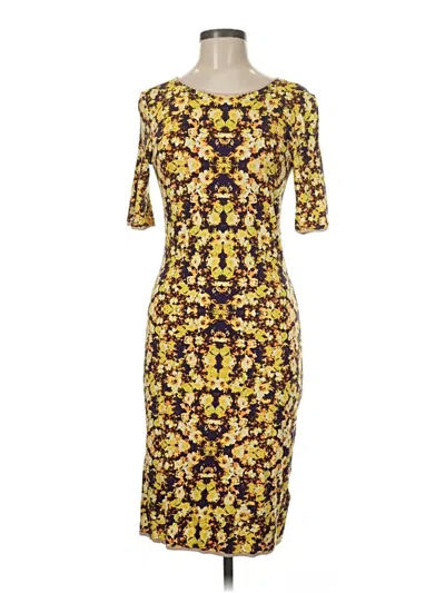 Pre-owned Sam & Lavi Cocktail Dress In Yellow