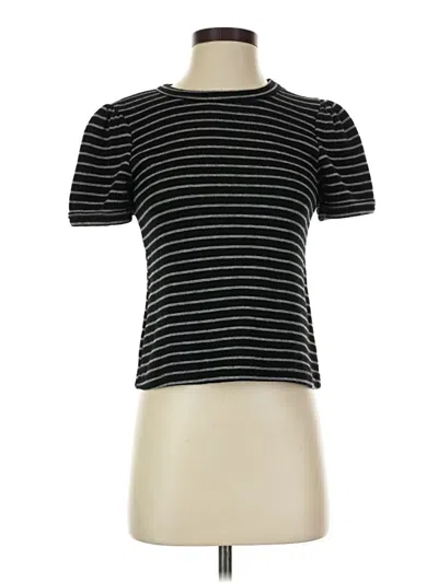 Pre-owned Sam & Lavi Short Sleeve Turtleneck In Black