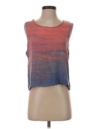 Pre-owned Sam & Lavi Tank Top Red Strapless Neckline Tops