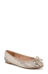 Sam & Libby Callan Bow Ballet Flat In Mocha Multi