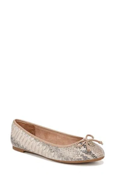 Sam & Libby Callan Bow Ballet Flat In Mocha Multi