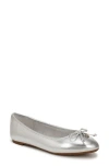 Sam & Libby Callan Bow Ballet Flat In Silver
