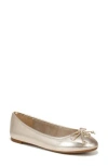 Sam & Libby Callan Bow Ballet Flat In Soft Gold