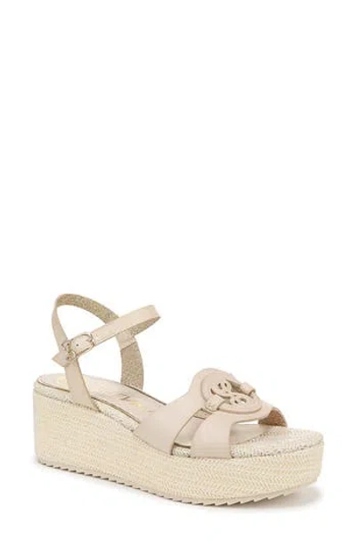 Sam & Libby Camille Platform Wedge Sandal In White