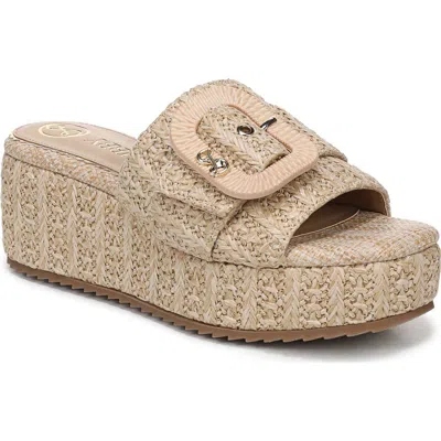 Sam & Libby Crysta Platform Slide Sandal In Brown