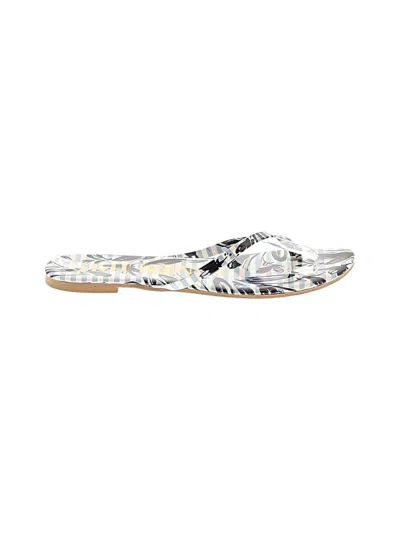 Pre-owned Sam & Libby Flip Flops In Silver