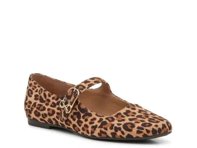 Sam & Libby Fredi Mary Jane Flat In Brown